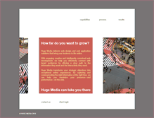 Tablet Screenshot of hugemedia.com